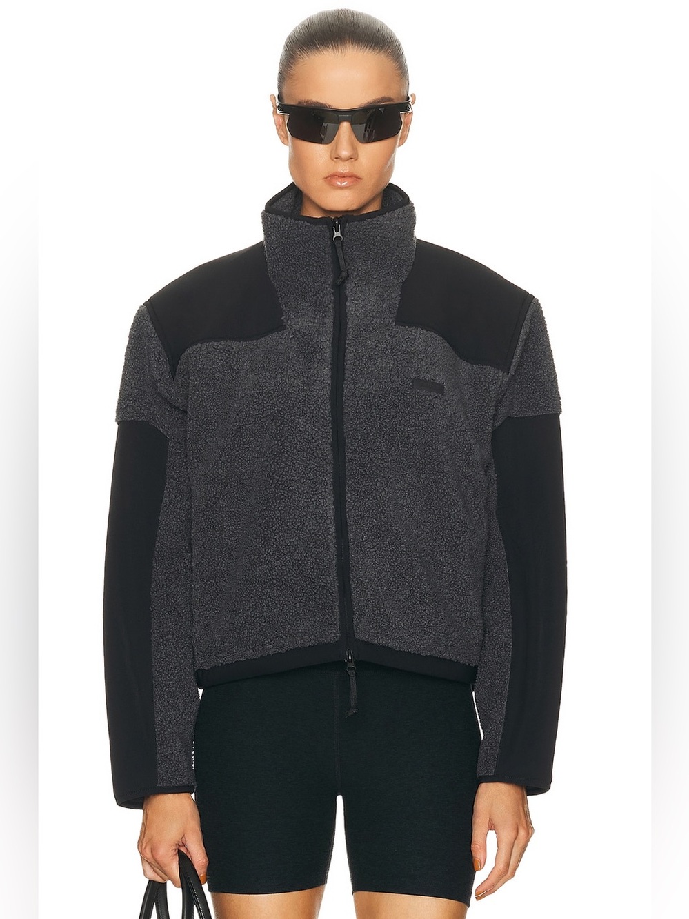 Skims Teddy Boxy Zip Up - ASH L
